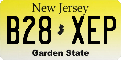NJ license plate B28XEP