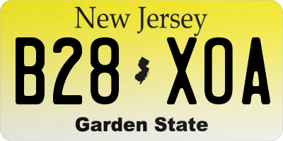 NJ license plate B28XOA