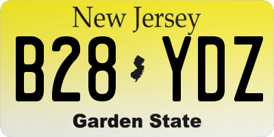 NJ license plate B28YDZ