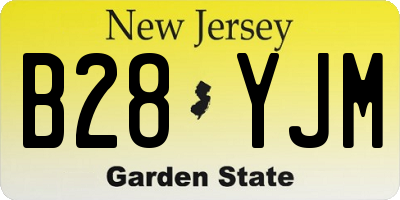 NJ license plate B28YJM
