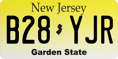 NJ license plate B28YJR