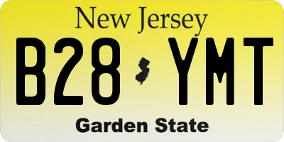 NJ license plate B28YMT