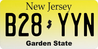 NJ license plate B28YYN