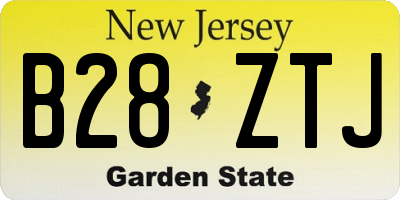 NJ license plate B28ZTJ