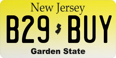 NJ license plate B29BUY