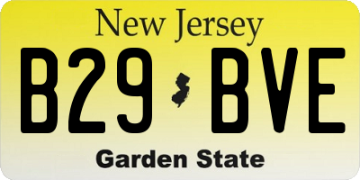 NJ license plate B29BVE