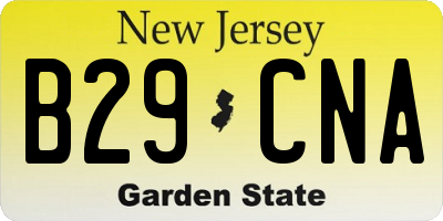 NJ license plate B29CNA