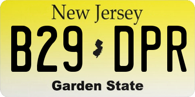 NJ license plate B29DPR