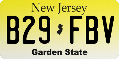 NJ license plate B29FBV