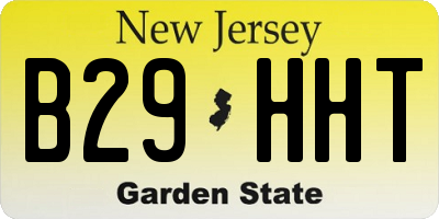 NJ license plate B29HHT