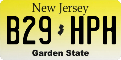 NJ license plate B29HPH