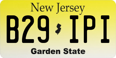 NJ license plate B29IPI