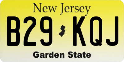NJ license plate B29KQJ