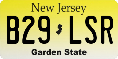 NJ license plate B29LSR