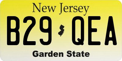 NJ license plate B29QEA