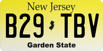 NJ license plate B29TBV