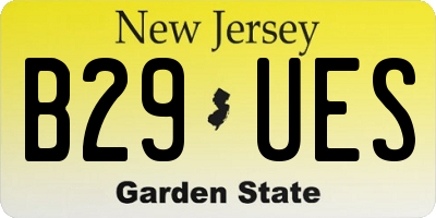 NJ license plate B29UES