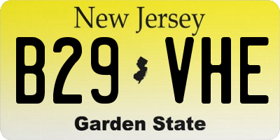 NJ license plate B29VHE