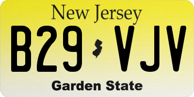 NJ license plate B29VJV