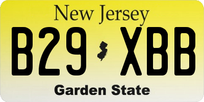 NJ license plate B29XBB