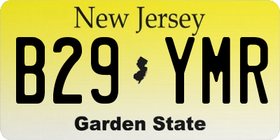 NJ license plate B29YMR