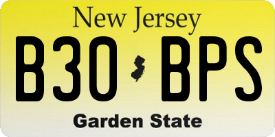 NJ license plate B30BPS