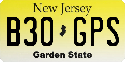 NJ license plate B30GPS