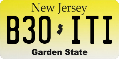 NJ license plate B30ITI