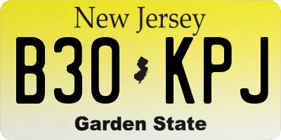 NJ license plate B30KPJ