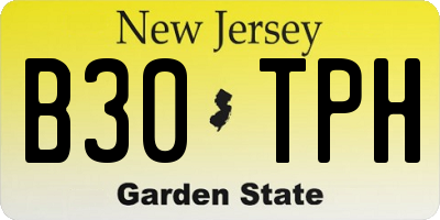 NJ license plate B30TPH