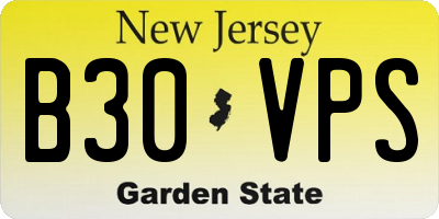 NJ license plate B30VPS