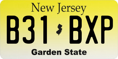 NJ license plate B31BXP
