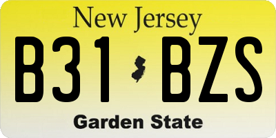 NJ license plate B31BZS