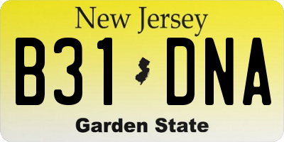 NJ license plate B31DNA