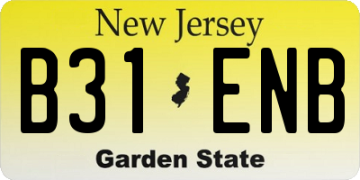 NJ license plate B31ENB