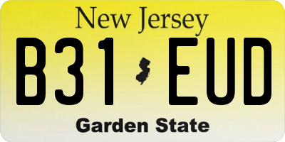 NJ license plate B31EUD