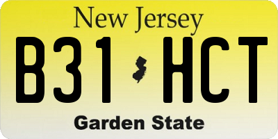 NJ license plate B31HCT