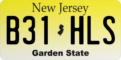 NJ license plate B31HLS