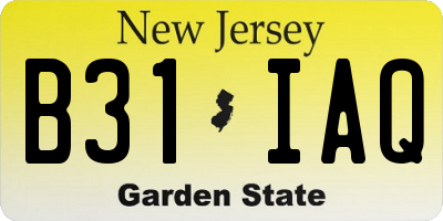 NJ license plate B31IAQ