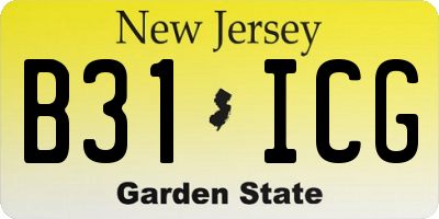 NJ license plate B31ICG