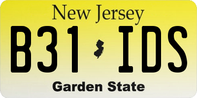 NJ license plate B31IDS