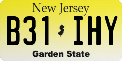 NJ license plate B31IHY