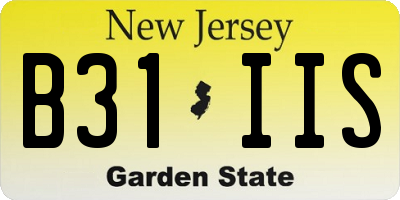 NJ license plate B31IIS