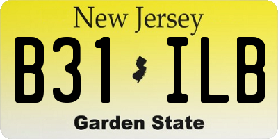 NJ license plate B31ILB