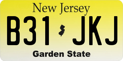NJ license plate B31JKJ