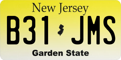 NJ license plate B31JMS