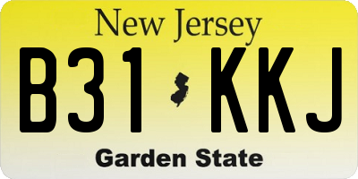 NJ license plate B31KKJ