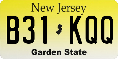 NJ license plate B31KQQ
