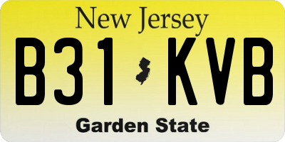 NJ license plate B31KVB