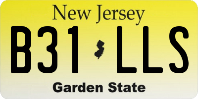 NJ license plate B31LLS